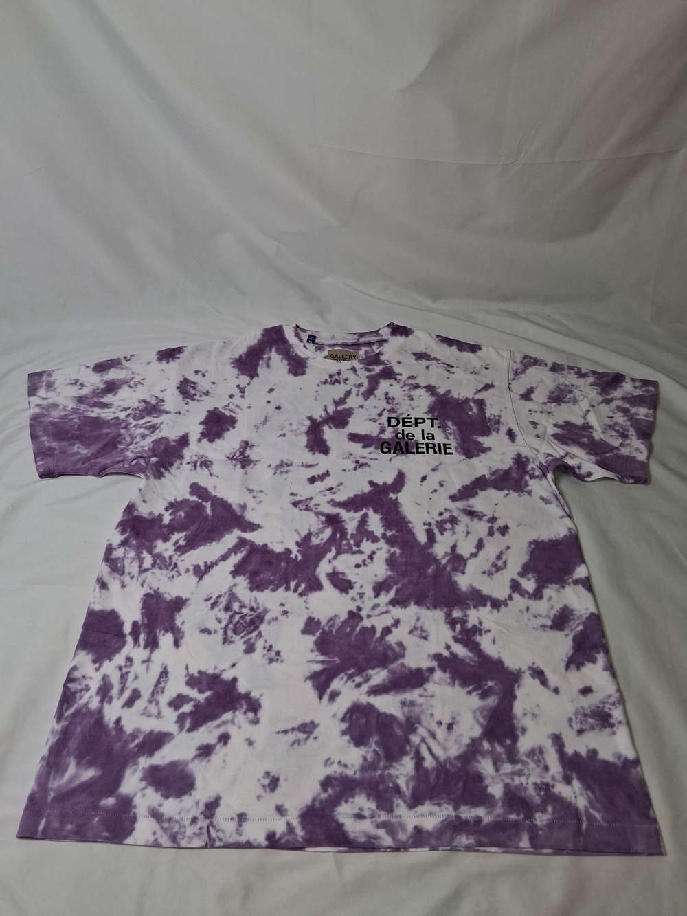 Gallery Dept Purple and White Tie-Dye Short Sleeve Tee
